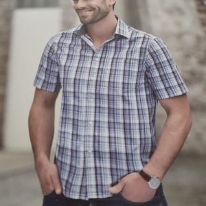 Mens plaid button shirt